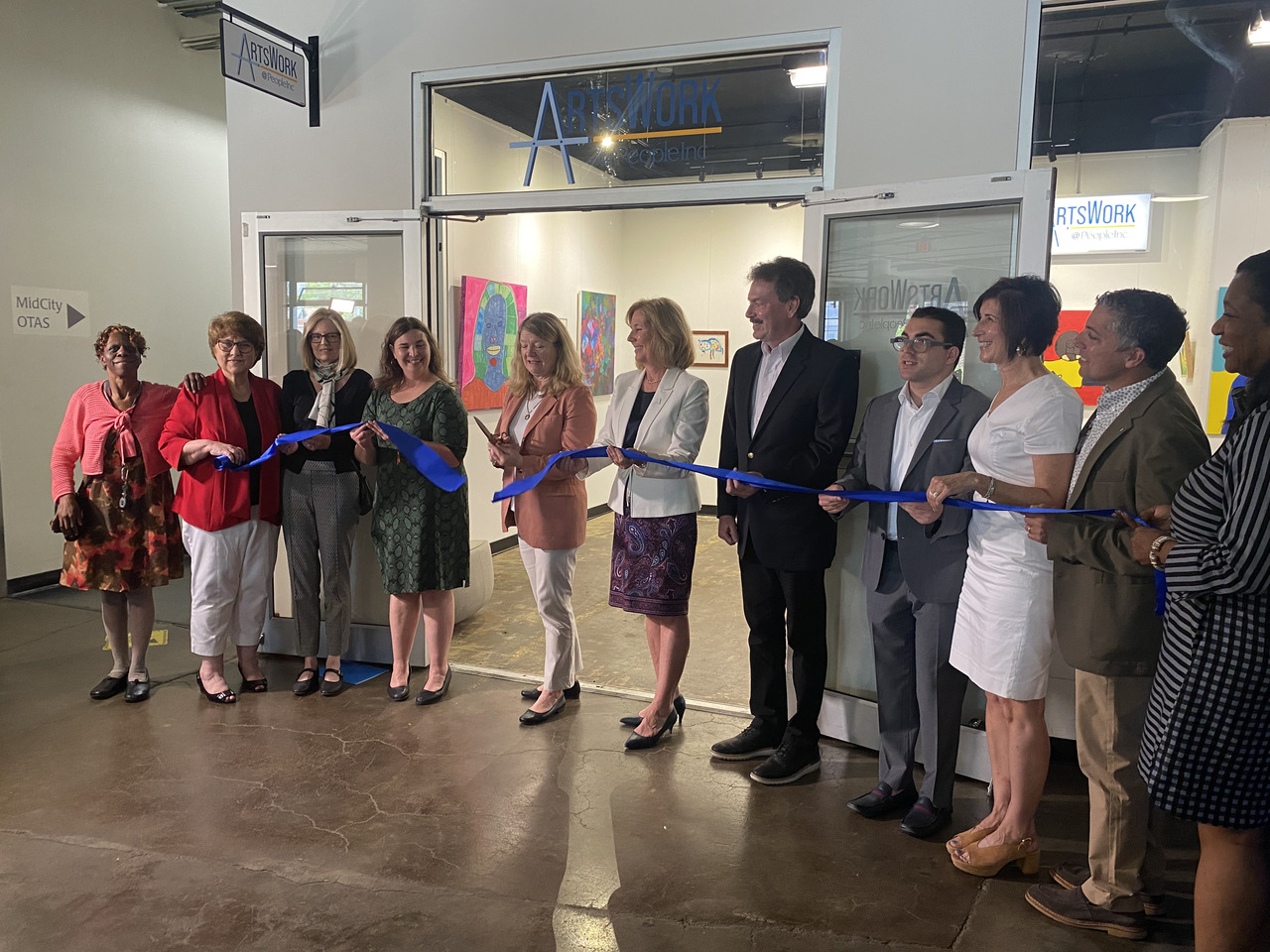 Group photo from ribbon cutting ceremony