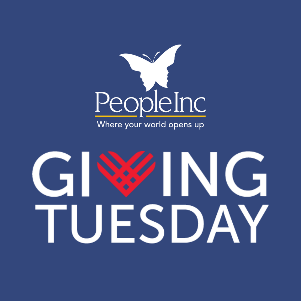 navy background with People Inc. logo and giving Tuesday where the V is a heart