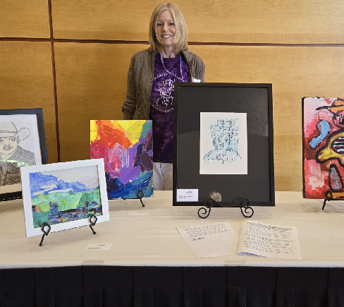 Dana Ranke displayed original pieces created through the ArtsWork Program.